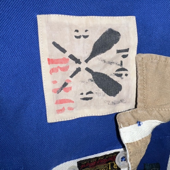 Boys size L polo Ralph Lauren polo shirt river rafting - Picture 2 of 4